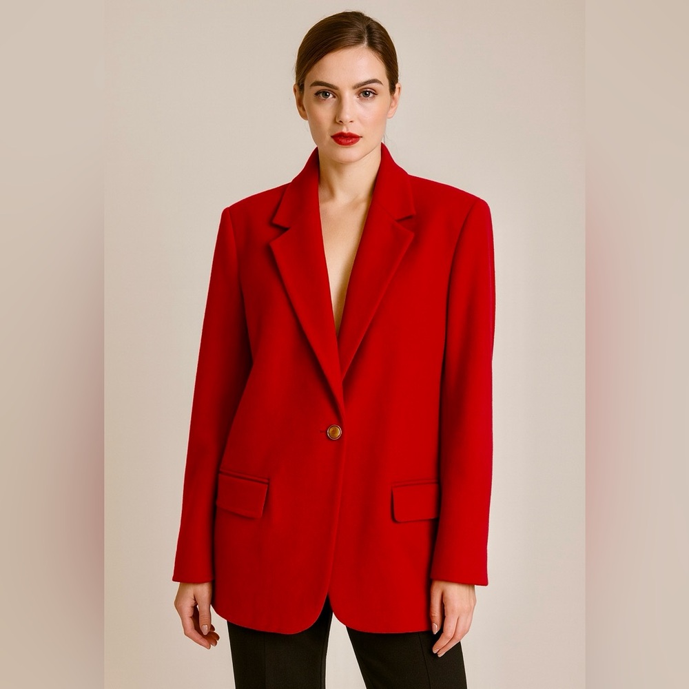 Stunning CACTUS Vibrant Red Blazer Jacket size 10/Medium